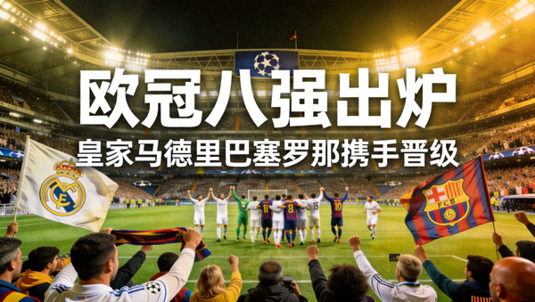 欧冠八强出炉皇家马德里巴塞罗那携手晋级比赛现场
